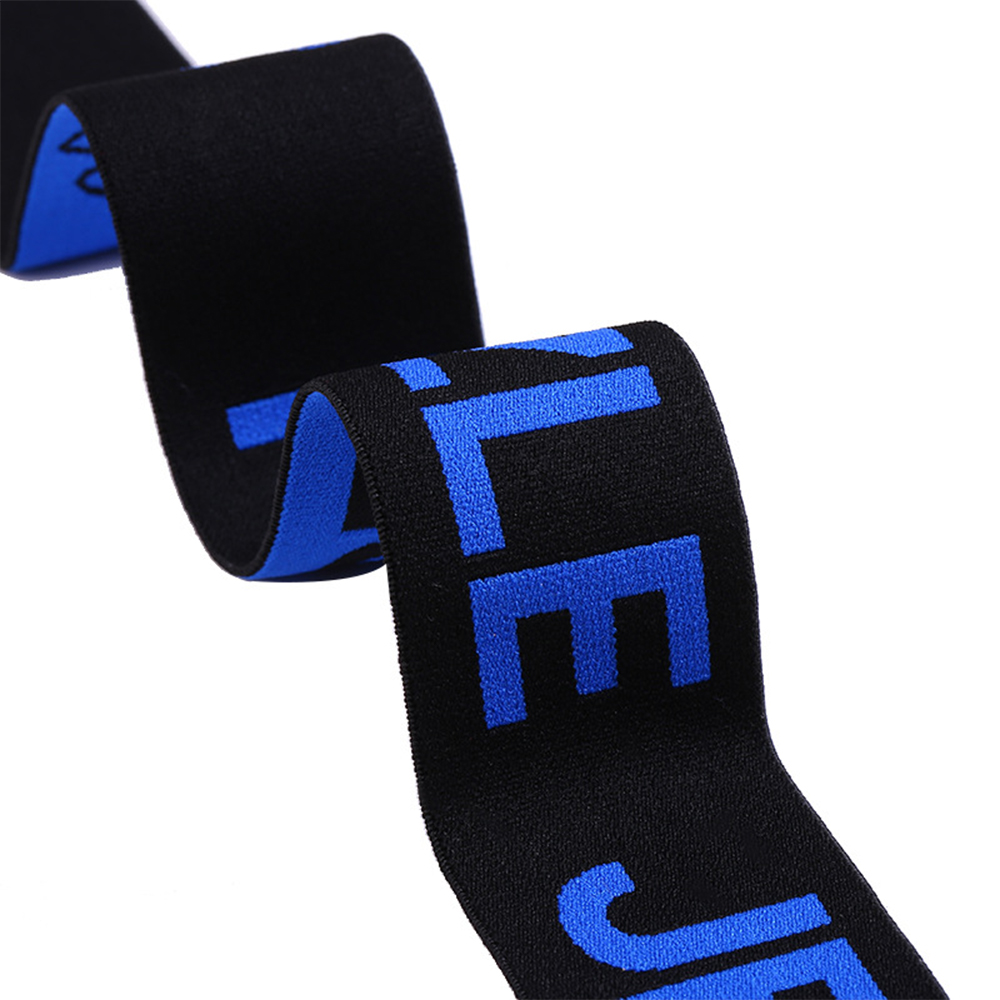 Jacquard Elastic Band Com 86% poliéster/14% elastano, logotipo personalizado, tingimento contínuo