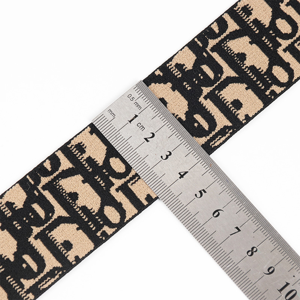 Faixa Elástica Jacquard Com 48% NYLON 41,3% POLIÉSTER 10,7% ELASTANO, logotipo personalizado, tingimento contínuo